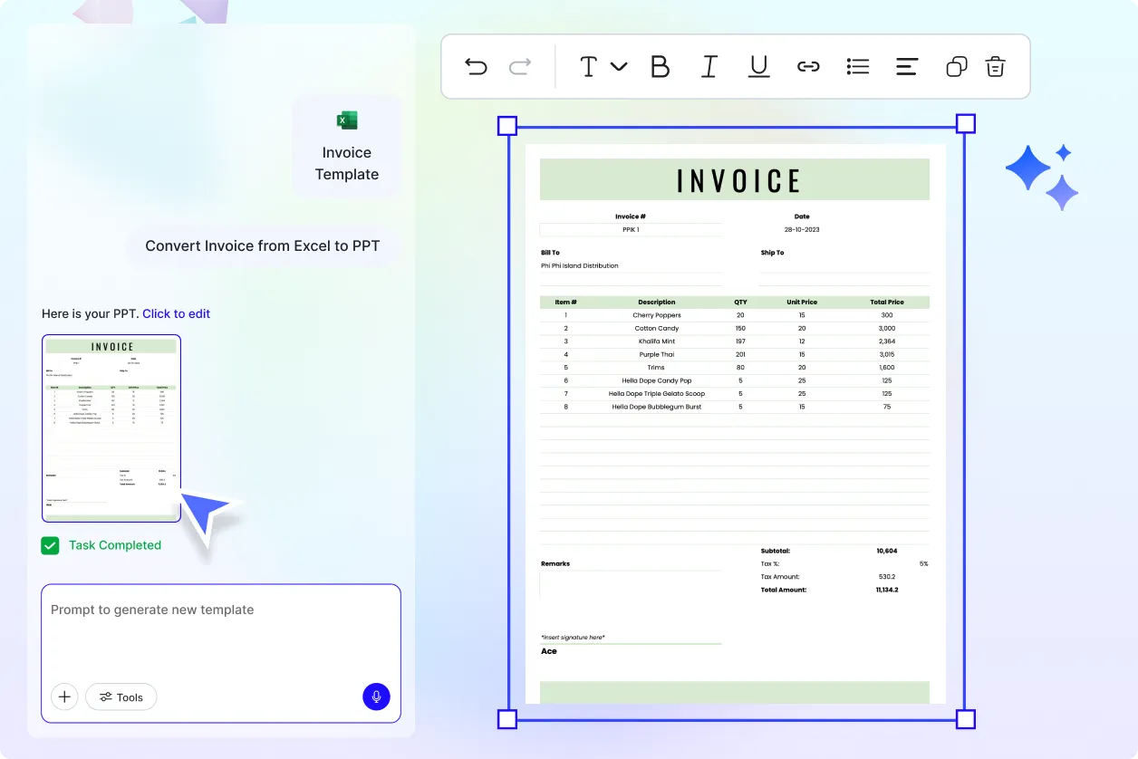 Free AI Excel to PPT Generator | Convert Excel to PowerPoint Online